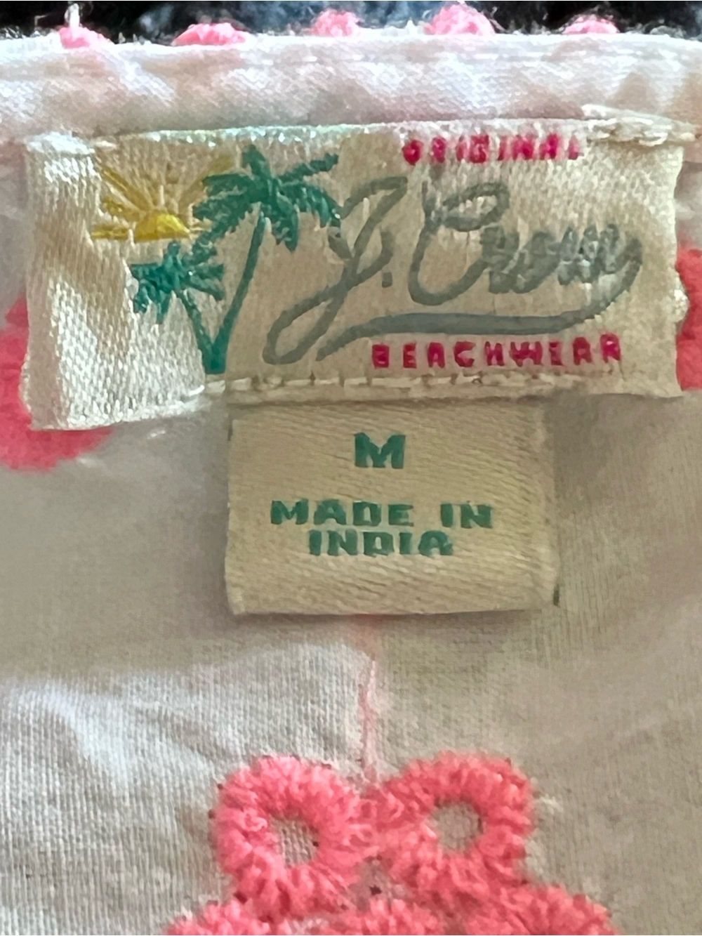 💓J.Crew Beach Dress • White with Pink Embroidery • Swim Cover Up - Picture 3 of 6